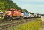Westbound manifest winds its way out of the yard